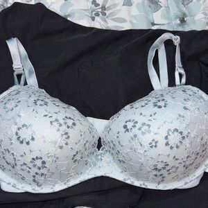 Victoria's Secret Lace Bra - White and Gray